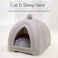 Nid pour animaux de compagnie, chat et chien, en coton respirant, moderne, quatre saisons, avec lit semi-fermé pour le salon, vente en gros