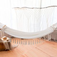 Hamac portable en toile de coton pour 2 personnes pour le camping dans les arbres et la plage Hamac double robuste et confortable