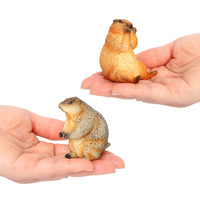 Figurines d'animaux de safari en PVC solide en gros, figurines de jouets de marmotte