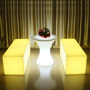 Có thể sạc lại điều khiển từ xa màu sắc thay đổi không thấm nước dài băng ghế dự bị dẫn ánh sáng lên dài Cube Phân Ghế bộ - Product Image 5