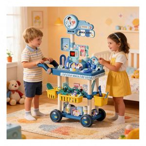Montessori <b>Doctor</b> Toy <b>Set</b> Plastic Kids Medical Tools Pretend <b>Play</b> Hospital Clinic Educational Role Playing Learning Gift - Product Image 2