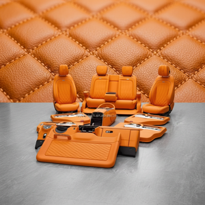 Fundas de Asiento de Cuero Napa de Lujo Relyauto <span class=keywords><strong>para</strong></span> Mercedes Clase G G Wagon W463 W464 - Mejora del Interior, Asientos de Coche Modificados - Product Image 5