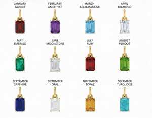 Pendentifs minimalistes en or 14 carats avec serti octogonal/clos, pierre de naissance naturelle ronde certifiée IGI - Product Image 3