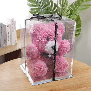 Flores de Seda Realistas Resistentes a la Decoloración <span class=keywords><strong>ODIS</strong></span> para Ramo de Novia, Conjunto de Recuerdo con Osito de Peluche Pequeño - Product Image 4