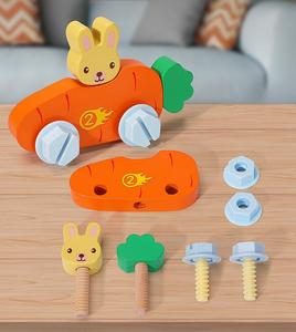 Unisex Montessori giáo dục tự làm đồ chơi thiết lập đa chức năng gỗ mô phỏng Nụ cười khuôn mặt công cụ hộp Nut tháo gỡ & vít lắp ráp - Product Image 5