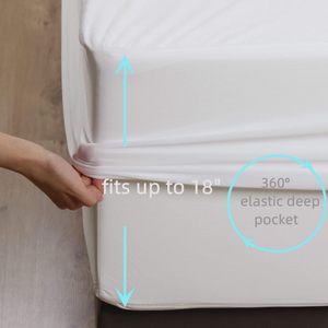 Custom 100%Cotton Terry Fitted <b>Bed</b> Sheet <b>Waterproof</b> Terry Mattress <b>Protector</b> Cover - Product Image 5