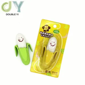 Kids fancy stationery creative cartoon banana shaped eraser set