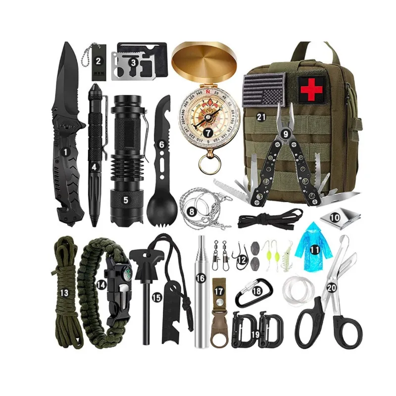 20 in 1 JC-51 Quick Response Erste-Hilfe-Kit Voll ausgestattete Erste-Hilfe-Kits mit Überlebens werkzeugen