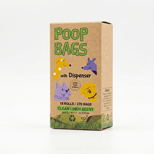 Sacs à déjections canines biodégradables à marque privée, lot économique de 270 pièces, rouleaux de recharges pour sacs à déchets pour animaux de compagnie avec distributeur - Product Image 1