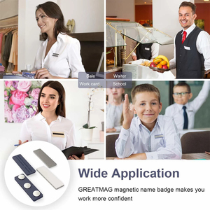 Magnetic Badge Holder with <strong>Neodymium</strong> <strong>Magnets</strong> Permanent NDfeb <strong>Security</strong> <strong>Tag</strong> <strong>Removal</strong> Bending Processing Service for Name Badges - Product Image 5