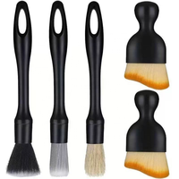 Ensemble de brosses de nettoyage pour voiture, 3 pièces, avec poils doux, outils d'entretien intérieur et extérieur pour l'entretien et le nettoyage de l'intérieur des véhicules