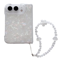 Étui de protection pour écran pliable Apple 18 Duo, coque avant et arrière pour iPhone 18 Duo, bracelet à motif coquille.