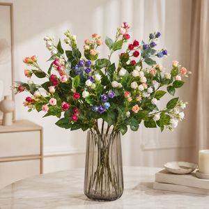 Bouquet de roses artificielles Dream Castle, fleurs en soie PVC, décoration de mariage et de maison, fleurs artificielles - Product Image 3