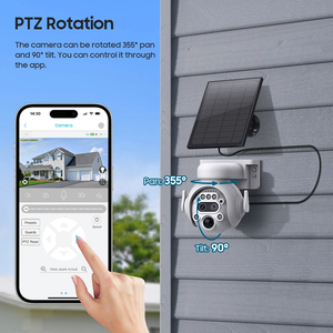 Carga solar 8MP HD IP 4G PTZ Lente dual 12X Zoom Exterior Impermeable Seguridad CCTV WIFI Cámara de vigilancia - Product Image 4