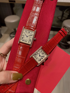 Reloj mecánico automático moderno y elegante, correa de piel de vaca con estampado de cocodrilo multicolor, bisel con incrustaciones de diamantes - Product Image 1