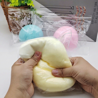 KK Jouet Squishy Rond Doux 10CM en TPR, Jouet Anti-Stress Kawaii en Forme de Pâtisserie Simple, Jouet de Décompression pour Enfants, Cadeaux de Fête