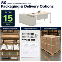 Bureau de direction personnalisé avec armoire latérale, mobilier au design moderne pour espace de travail d'entreprise