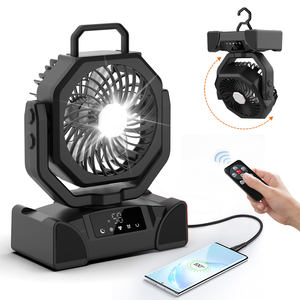 Ventilador de camping portátil de 10000mAh con Banco de energía de luz LED 360 gran angular 3 en 1 ventilador de montaje resistente a la intemperie para exteriores - Product Image 1