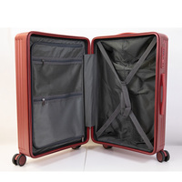 Valise rigide PC, petite valise cabine à roulettes avec roues pivotantes, design coffre, ensemble de bagages de voyage