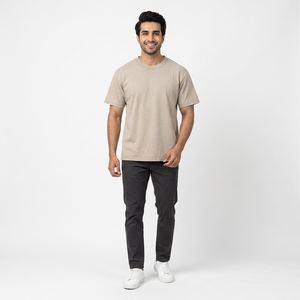 Camiseta Vintage de lavado ácido de 240g para hombre, ropa de verano de gran tamaño con hombros caídos, camiseta personalizada ligera a granel para hombre - Product Image 1