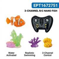 Jouet de nage pour poissons télécommandé EPT RC 3 canaux 5 directions, série d'animaux marins interactifs, jouet robotique pour poissons, animal électronique