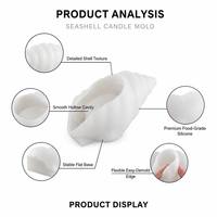 Moule en silicone personnalisé pour bougies, ciment, plâtre, ornements 3D, décorations marines, aromathérapie, rangement de tasses, OEM ODM