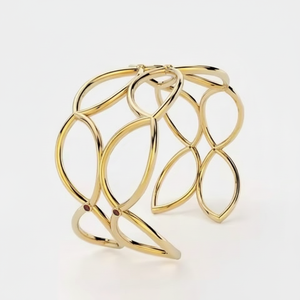 Hermosos anillos de servilleta de metal para fiestas de hoteles en casa y decoración de bodas para Navidad y otras ocasiones especiales - Product Image 1