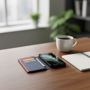 Funda con tarjetero magnético DAM para iPhone 14 Pro con soporte y protección tipo billetera - Product Image 2