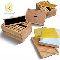 Imkerei werkzeuge 10 Frame American Beehive 20 Frame Kompletter Bienenstock mit Metalldach für die Langs troth Imkerei