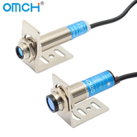OMCH HG-J18-D50 M18 Commutateur de capteur photoélectrique diffus Plage de détection réglable de 50cm Capteur laser PNP NPN Nouveau inductif