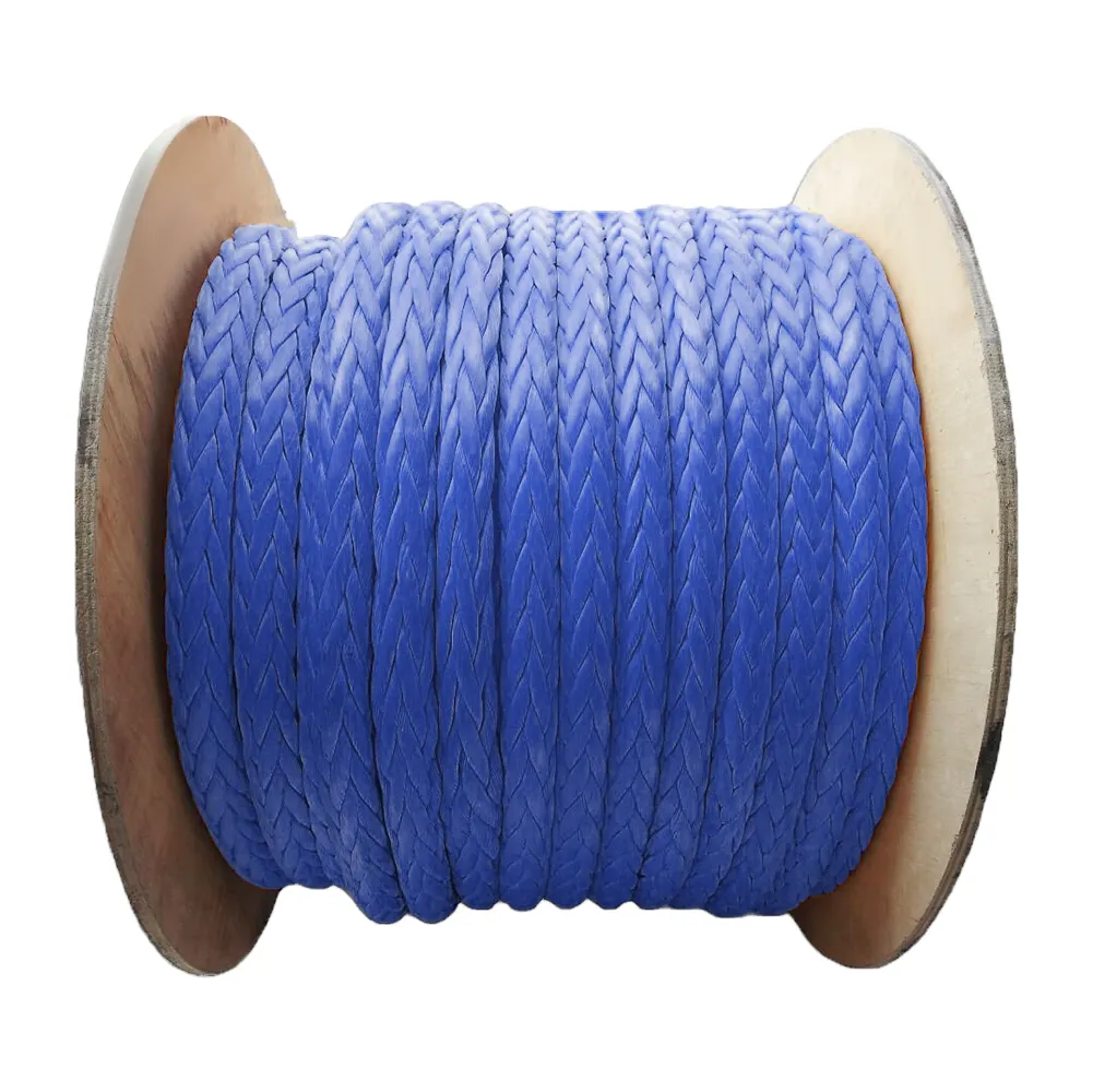 ABS onaylı 48mm x 180m 12 Strand Spliced eklenmiş römorkör çekme halatı her ucunda göz ile