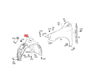 Guardabarros Interior Delantero OEM 2466900100 2466900200, Protector de Salpicaduras Negro para MERCEDES W176 CLA W117 W246 A250 - Product Image 3