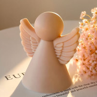 Sojawachs-Aromatherapiekerze in Engelsform, Halbmanuelle Herstellung, Logo-Druck Möglich, Kommerzielle Atmosphäre, Chinesisches Modell