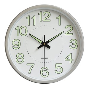 12 Inch Luminous Wall <b>Clock</b> Silent Quartz Analog Round <b>Battery</b> Powered Timepiece for Living Room Bedroom - Product Image 6