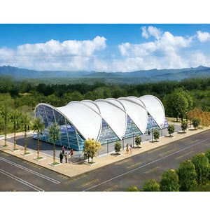 Les fabricants fournissent des tentes de terrain de basket-ball en structure acier, des tentes de terrain de padel avec toit en membrane tendue en PVDF imperméable. - Product Image 5