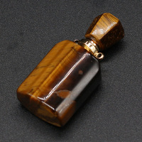Bouteille de parfum en cristal de quartz rose naturel HZ Natural Stone Graceful pour la fabrication de bijoux