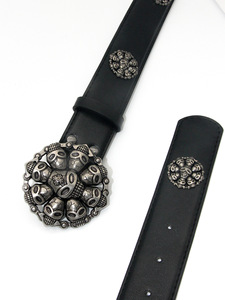 <span class=keywords><strong>Ceinture</strong></span> <span class=keywords><strong>en</strong></span> <span class=keywords><strong>cuir</strong></span> cloutée style western rétro Y2K avec boucle tête de mort pour hommes et femmes, boucle <span class=keywords><strong>en</strong></span> alliage élégante, largeur 3,8 cm, <span class=keywords><strong>ceinture</strong></span> punk quotidienne - Product Image 2