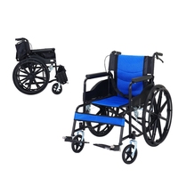 Produits chinois les plus vendus, fauteuil roulant manuel pliable léger en acier à haute teneur en carbone pour personnes handicapées, personnes âgées, soins à domicile