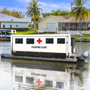 Dıştan takma uygulama ile tekneler için mobil tıbbi klinik yüzer duba ev gidiyor alüminyum deniz Piston parçası içerir