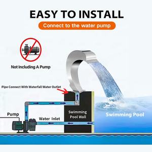 Matériel polonais <span class=keywords><strong>d</strong></span>'acier inoxydable et <span class=keywords><strong>lame</strong></span> <span class=keywords><strong>d</strong></span>'étang de cascade de caractéristique <span class=keywords><strong>d</strong></span>'<span class=keywords><strong>eau</strong></span> de descente de fontaine de piscine - Product Image 5