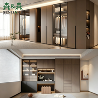 Meuble à chaussures SLS de luxe moderne en MDF, étagère de rangement texturée haut de gamme, grande capacité, écologique, pour chambre à coucher et décoration intérieure