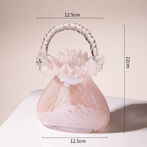 <span class=keywords><strong>Vase</strong></span> porte-monnaie <span class=keywords><strong>en</strong></span> <span class=keywords><strong>verre</strong></span> de forme <span class=keywords><strong>rose</strong></span> transparent de luxe <span class=keywords><strong>en</strong></span> cristal de créateur pour fleurs - Product Image 3