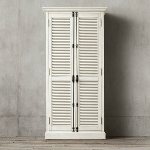 <span class=keywords><strong>Armario</strong></span> de roble vintage estilo rústico americano con persianas blancas, <span class=keywords><strong>armario</strong></span> para ropa, mueble de almacenamiento, mueble para dormitorio - Product Image 5