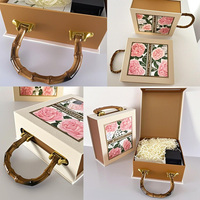Boîte cadeau en papier personnalisée de luxe moderne en matériaux recyclés, gaufrée, laminée mate, pour brownie, sucette glacée, gaufre, eau violette