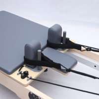 Appareil de Pilates Reformer pour la maison et le commerce, machine de fitness et de yoga avec poignée en bois d'érable, logo personnalisé, vente en gros