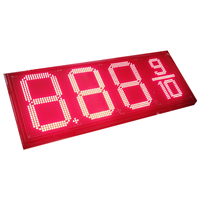 Module numérique à 7 segments LED de 12 pouces, couleur rouge, pour affichage du prix de l'essence, panneaux LED, prix de l'essence, télécommande