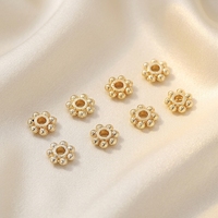 Accessoires de fabrication de bijoux DIY tendance : Perles d'espacement torsadées en forme de nœud de corde plaquées or 14K de 7,8 mm pour colliers et bracelets