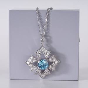 Elegant Lab Grown Diamond <b>Pendant</b> Necklace in 14K <b>Solid</b> <b>Gold</b> for Women Fine Jewelry with Sparkling Diamond and Classic Design - Product Image 1