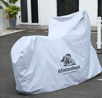 Housse de moto universelle imperméable toutes saisons en tissu Oxford enduit PU anti-déchirure avec boucle anti-vent