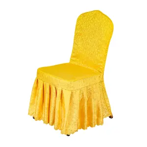 Polyester Stretch Chair Covers Skirt For Wedding Party Chair Cover